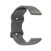 20mm Kalebol Leopard Print Butterfly Buckle Silicone Watch Band(Space Grey)