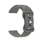 22mm Kalebol Leopard Print Butterfly Buckle Silicone Watch Band(Space Grey)