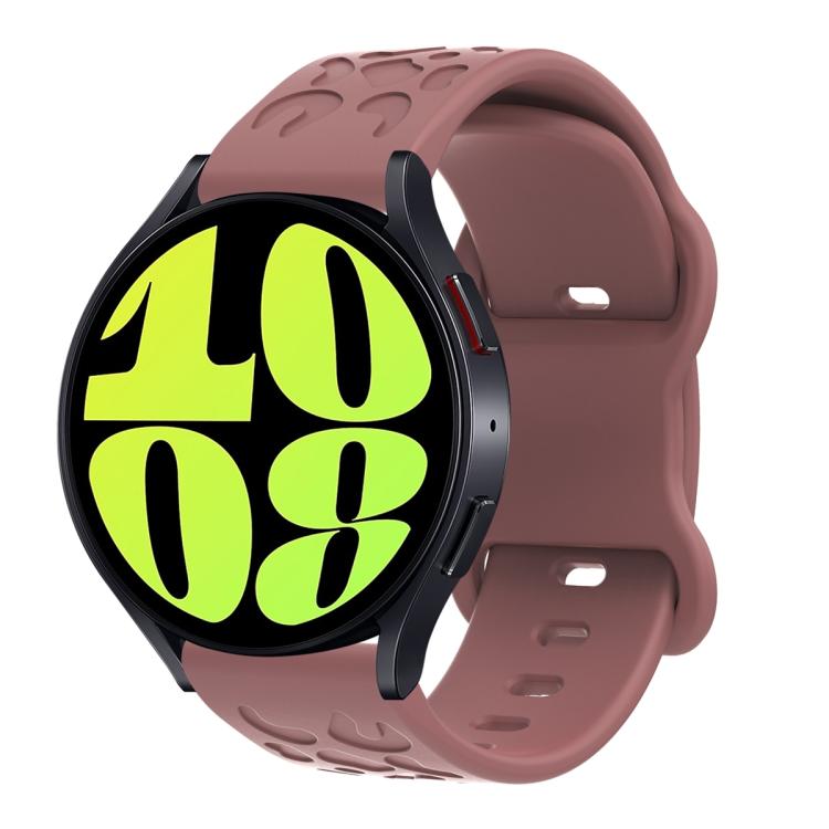 22mm Kalebol Leopard Print Butterfly Buckle Silicone Watch Band(Purple Haze)