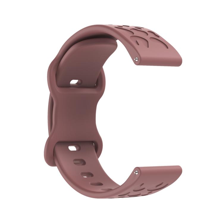 22mm Kalebol Leopard Print Butterfly Buckle Silicone Watch Band(Purple Haze)