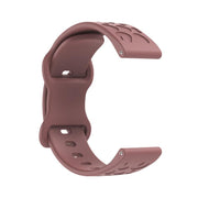 22mm Kalebol Leopard Print Butterfly Buckle Silicone Watch Band(Purple Haze)
