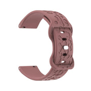 22mm Kalebol Leopard Print Butterfly Buckle Silicone Watch Band(Purple Haze)