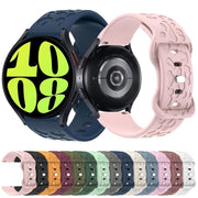 20mm Kalebol Leopard Print Butterfly Buckle Silicone Watch Band(Slate Blue)