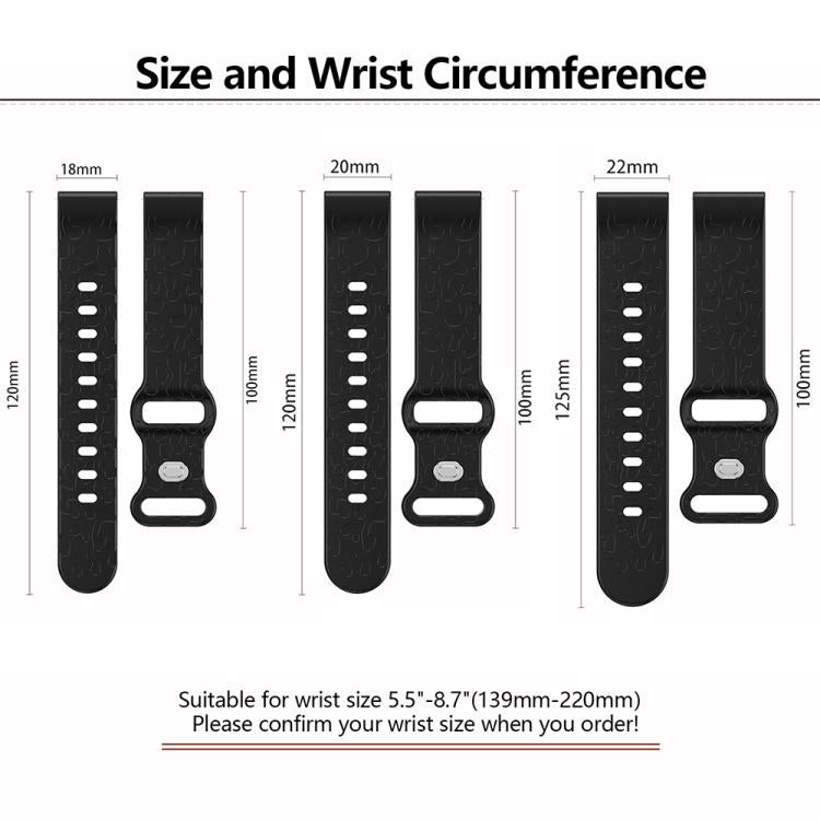 20mm Kalebol Leopard Print Butterfly Buckle Silicone Watch Band(Teal Blue)