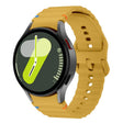 For Samsung Galaxy Watch 7  / 6 / 5 / 4 Kalebol Wave Stitching Silicone Watch Band(Official Yellow) - free shipping - PMc TechLife - Order now!