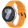 22mm Kalebol Solid Color Black Buckle Round Tail Silicone Watch Band(Yellow) - free shipping - PMc TechLife - Order now!