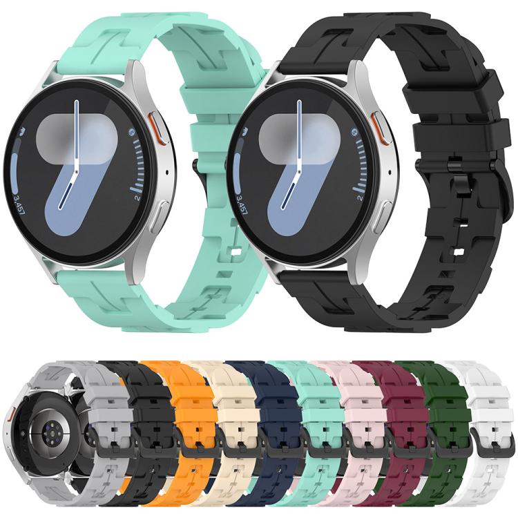 20mm Kalebol Solid Color Black Buckle Round Tail Silicone Watch Band(Wine Red)