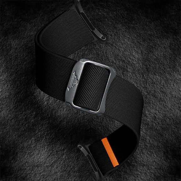 For Samsung Galaxy Watch Ultra 47mm Kalebol Elastic Nylon Watch Band(Black)