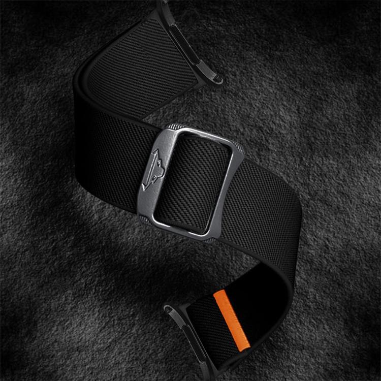 For Samsung Galaxy Watch Ultra 47mm Kalebol Elastic Nylon Watch Band(Black)
