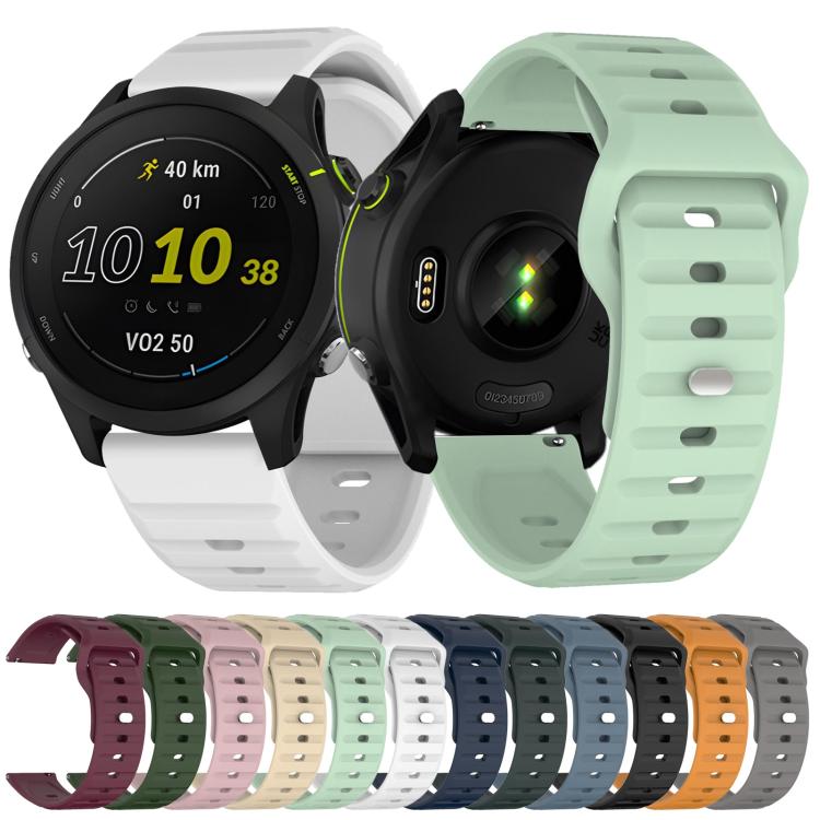 20mm Kalebol Wave Pattern Studded Buckle Silicone Watch Band(White)