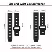 20mm Kalebol Wave Pattern Studded Buckle Silicone Watch Band(White)