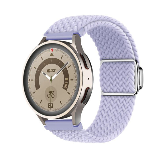 20mm Kalebol Nylon Braided Loop Magnetic Buckle Watch Band(Misty Purple)