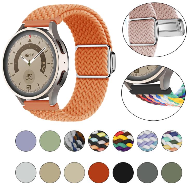 20mm Kalebol Nylon Braided Loop Magnetic Buckle Watch Band(Starlight)
