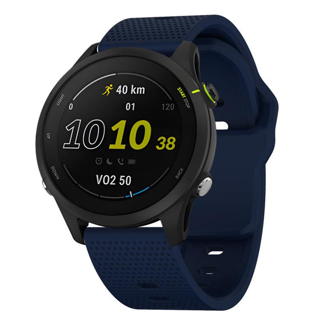 20mm Kalebol Dot Studded Buckle Silicone Watch Band(Dark Blue)