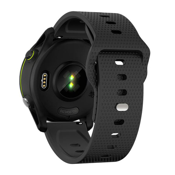 20mm Kalebol Dot Studded Buckle Silicone Watch Band(Black)