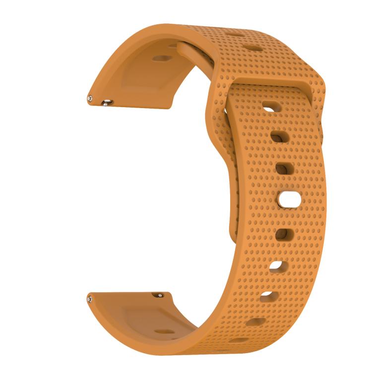 20mm Kalebol Dot Studded Buckle Silicone Watch Band(Yellow)