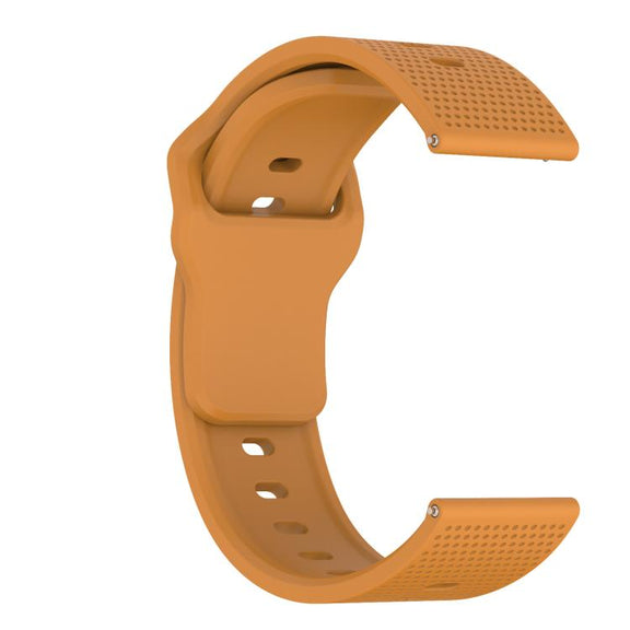 20mm Kalebol Dot Studded Buckle Silicone Watch Band(Yellow)