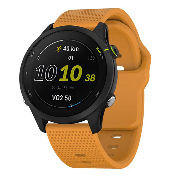 20mm Kalebol Dot Studded Buckle Silicone Watch Band(Yellow)