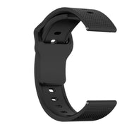 22mm Kalebol Dot Studded Buckle Silicone Watch Band(Black)