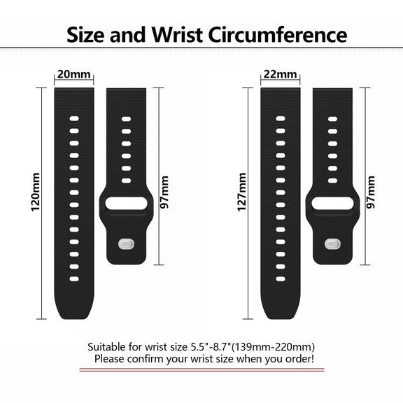 20mm Kalebol Dot Studded Buckle Silicone Watch Band(White)