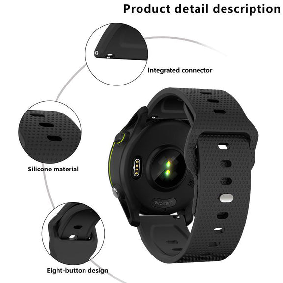 20mm Kalebol Dot Studded Buckle Silicone Watch Band(White)