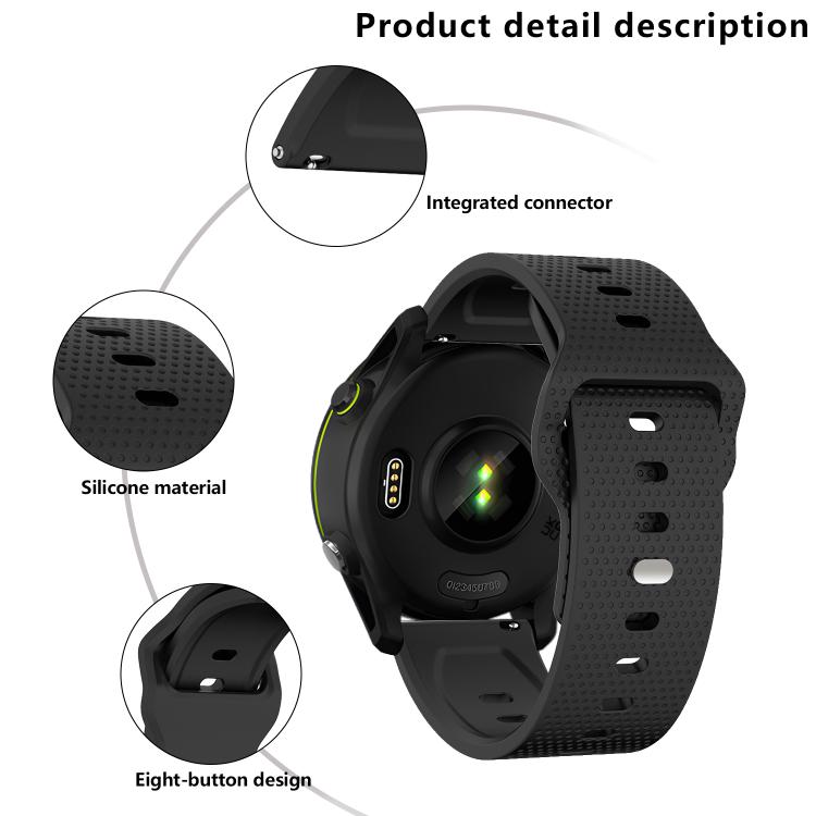 20mm Kalebol Dot Studded Buckle Silicone Watch Band(Teal)