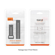 20mm Kalebol Dot Studded Buckle Silicone Watch Band(Grey)