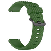 20mm Kalebol Steel Buckle Spruce Silicone Watch Band(Army Green)