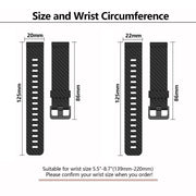 22mm Kalebol Steel Buckle Spruce Silicone Watch Band(White)