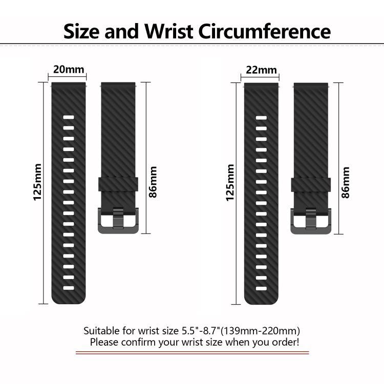 22mm Kalebol Steel Buckle Spruce Silicone Watch Band(Space Grey)