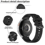 20mm Kalebol Steel Buckle Spruce Silicone Watch Band(White)