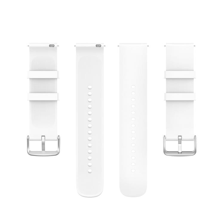 20mm Kalebol Round Tail Silicone Watch Band(White)