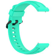 20mm Kalebol Black Buckle Tire Pattern Silicone Watch Band(Teal)