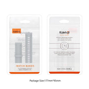 20mm Kalebol Black Buckle Tire Pattern Silicone Watch Band(White)