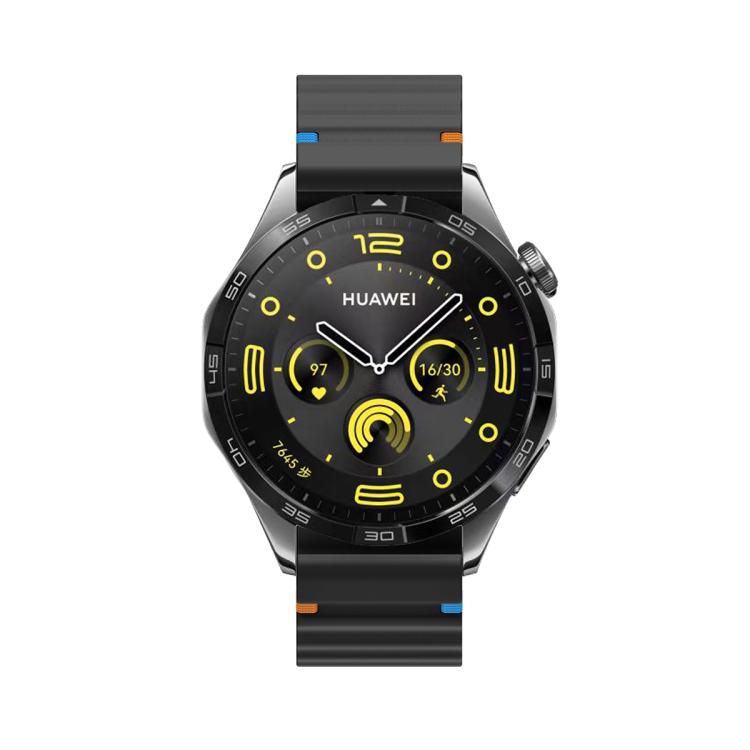 22mm Kalebol Wave Stitch Silicone Watch Band(Black)