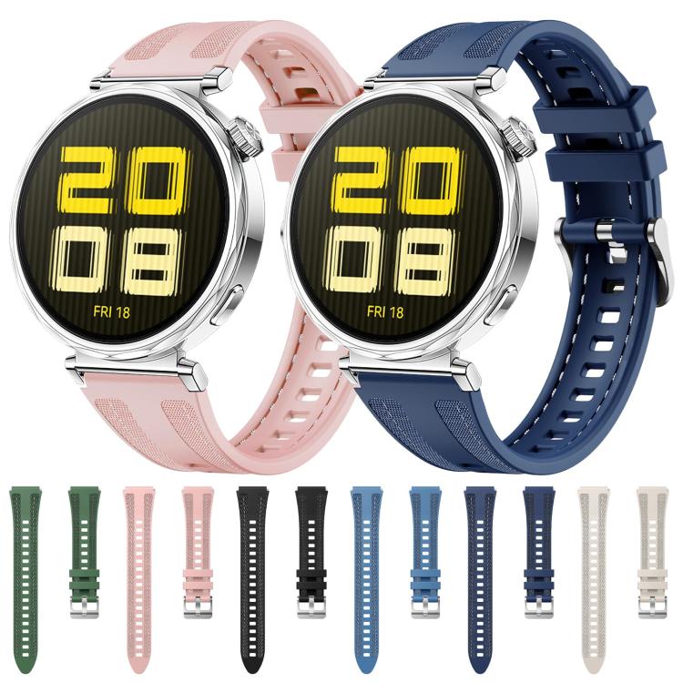 18mm Kalebol Composite Silicone Watch Band(Light Blue)