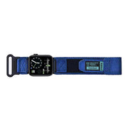 For Apple Watch 46mm / 49mm / 45mm / 44mm Kalebol Canvas Nylon Hook and Loop Watch Band(Blue)