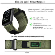 For Apple Watch 42mm / 41mm / 40mm / 38mm Kalebol Canvas Nylon Hook and Loop Watch Band(Blue)