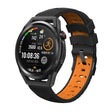 Kalebol 22mm Universal Three Row Holes Silicone Watch Band(Black Orange) - free shipping - PMc TechLife - Order now!