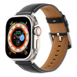 For Apple Watch 46mm / 49mm / 45mm / 44mm Kalebol Plain Genuine Leather Watch Band(Black) - free shipping - PMc TechLife - Order now!