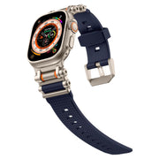 For Apple Watch 46mm / 49mm / 45mm / 44mm Armor Gear Silicone Watch Band(Titanium Blue)