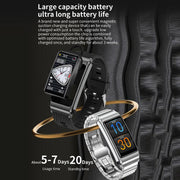 K80 1.57 inch Steel Band IP67 Earphone Detachable Smart Watch, Support Bluetooth Call(Silver)