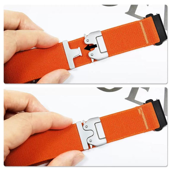 22mm Parachute Buckle Elastic Nylon Watch Band(Black)