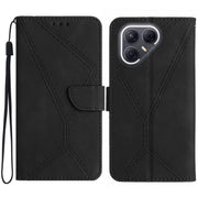 For Tecno Pova 7 5G Stitching Embossed Leather Phone Case(Black)
