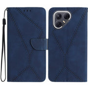 For Tecno Pova 7 Ultra 5G Stitching Embossed Leather Phone Case(Blue)