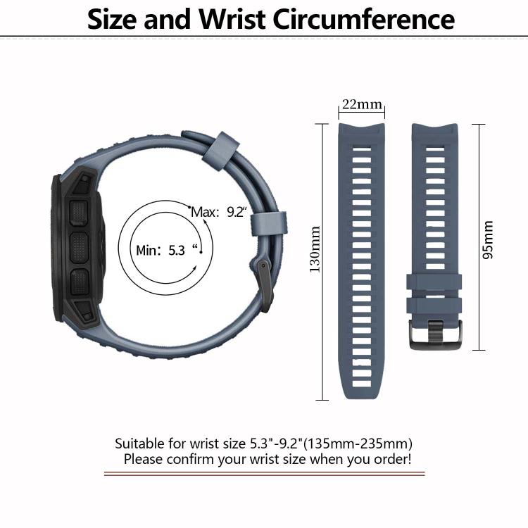 For Garmin Instinct 22mm Kalebol Steel Buckle Silicone Watch Band(Red)