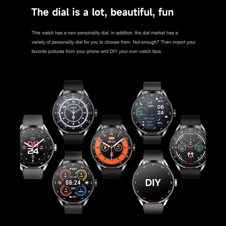 D9 1.46 inch 2 in 1 Bluetooth Earphone Smart Watch, Support Bluetooth Call / NFC / Heart Rate(Black)