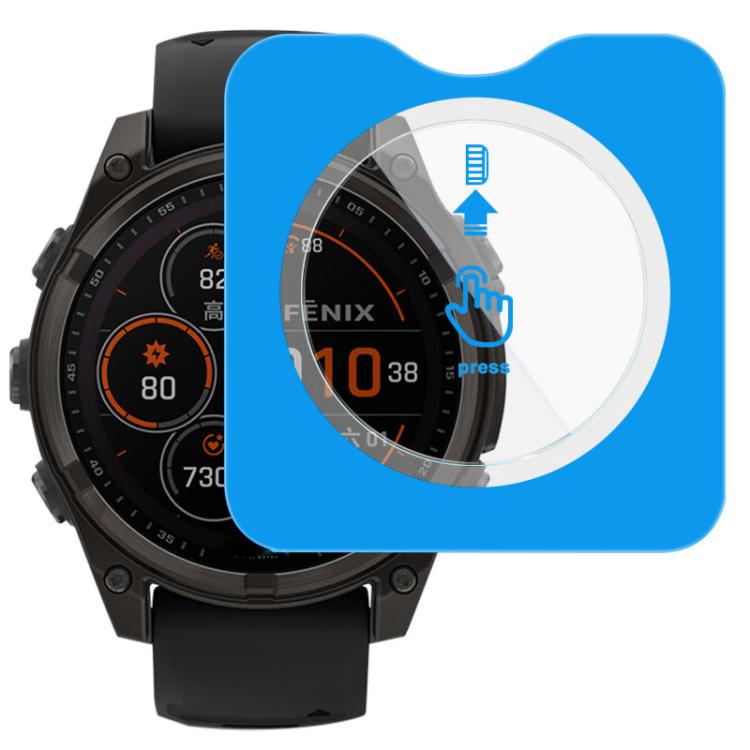 For Garmi Fenix 8 Solar 47mm imak Tempered Glass Watch Film, Self-positioning Version