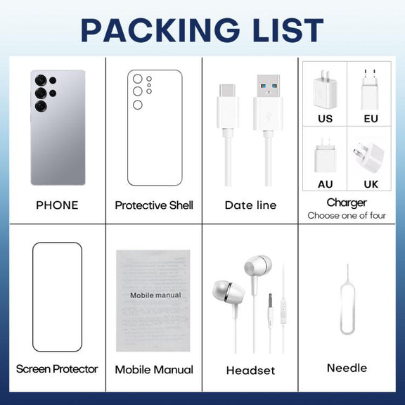 F10 / S25 Ultra, 2GB+16GB, 6.75 inch Android 8.1 MTK6753 Octa Core, Network: 3G, Dual SIM, Plug:UK Plug(Titanium Blue)
