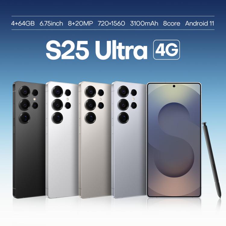 F102 / S25 Ultra, 4GB+64GB, 6.75 inch Android 11 MTK6762 Octa Core, Network: 4G, Dual SIM, Support Wireless Charging, Plug:AU Plug(Titanium Grey)